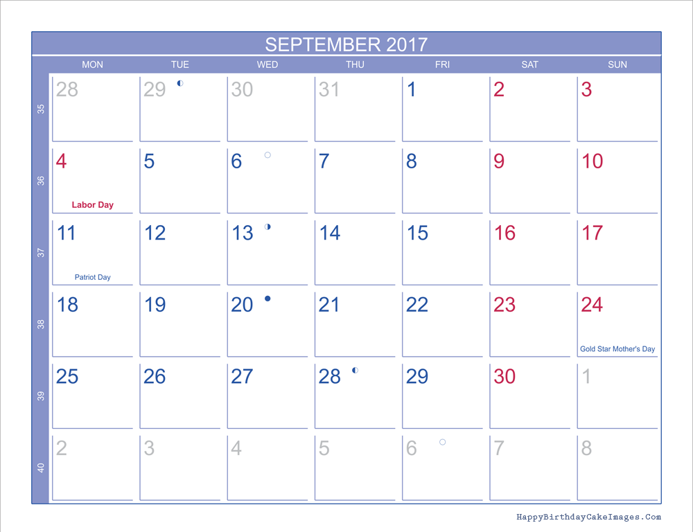 september 2017 calendar printable with holidays and moonphases