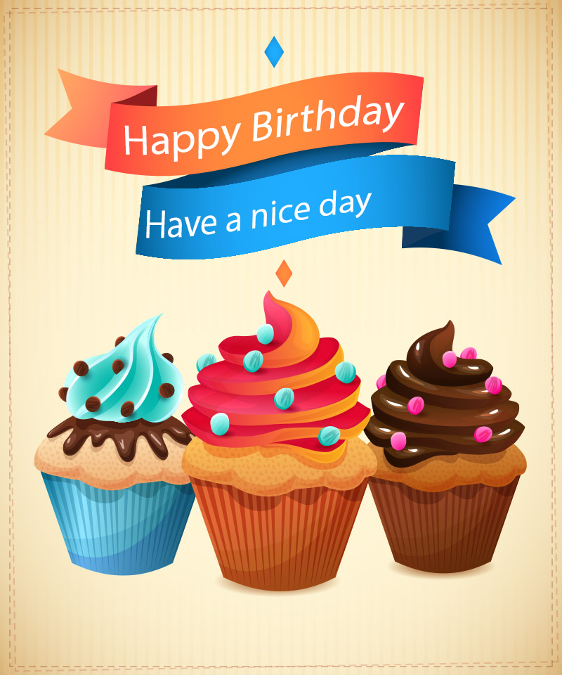 Happy birthday cupcake images