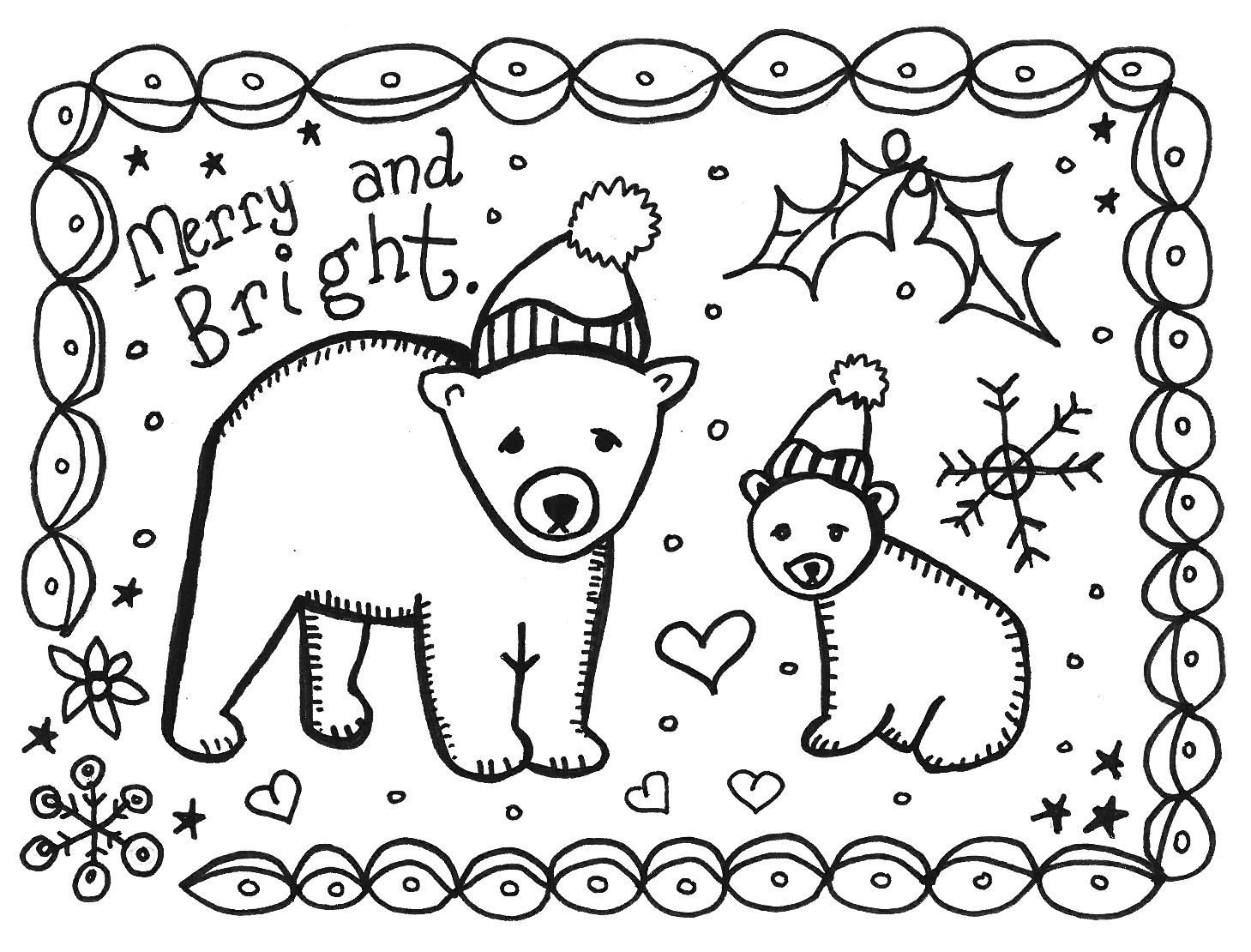 Printable Christmas Cards to Color | Printable Christmas Greeting Cards