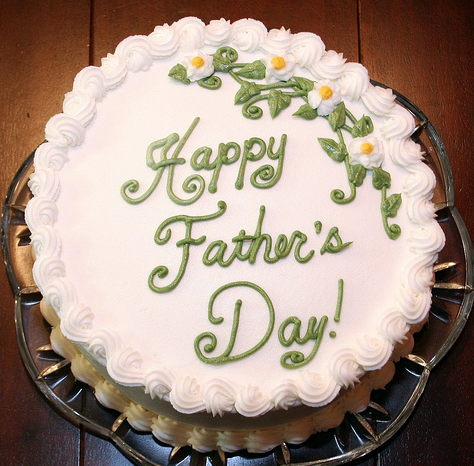 fathers day cake with floral decor